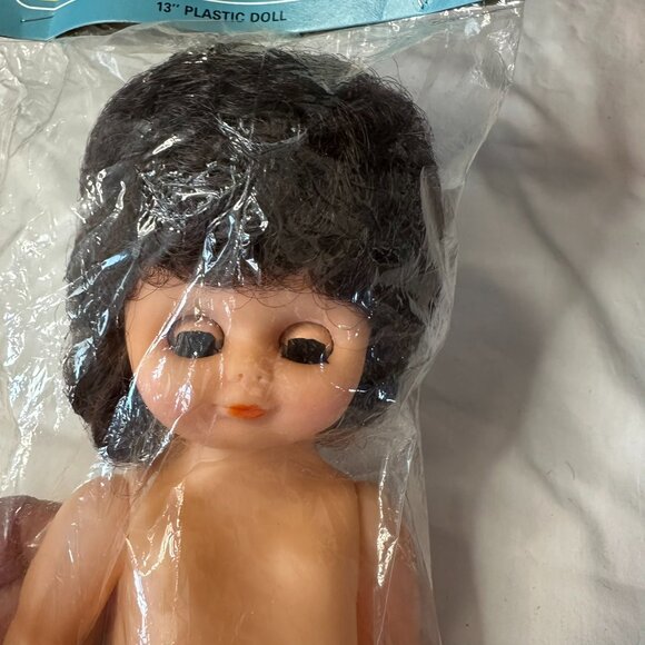 Create-a-Craft Angel Doll 13" – Brown, Sleepy Eyes Like #3049P Fibre-Craft - Picture 6 of 13